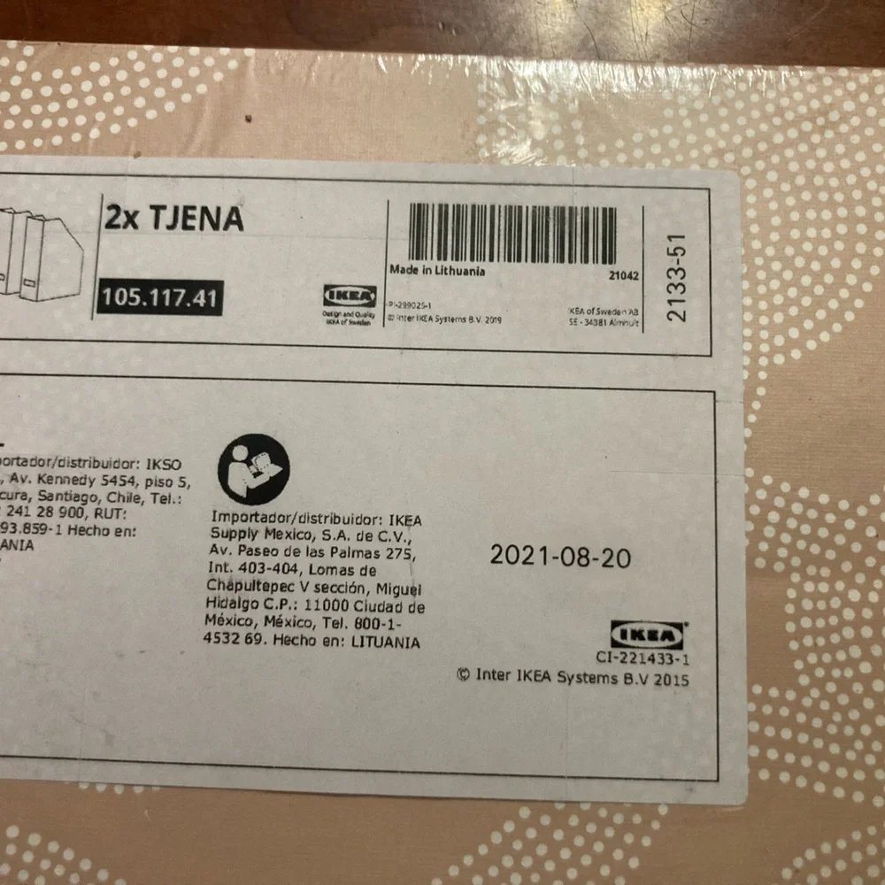IKEA Tjena 2 pack of magazine files. New in package. See pictures for design